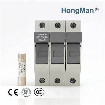 690V AC 32A 10x38mm Solar PV DIN Rail Fuse Holder