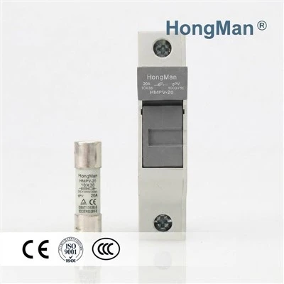 PV 1000VDC 32A 10x38mm Solar PV DIN Rail Fuse Holder